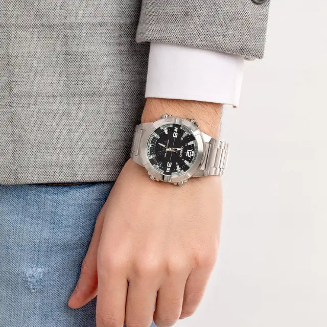 CASIO Analogue Digital Men’s Watch – Stainless Steel | Dubai Style