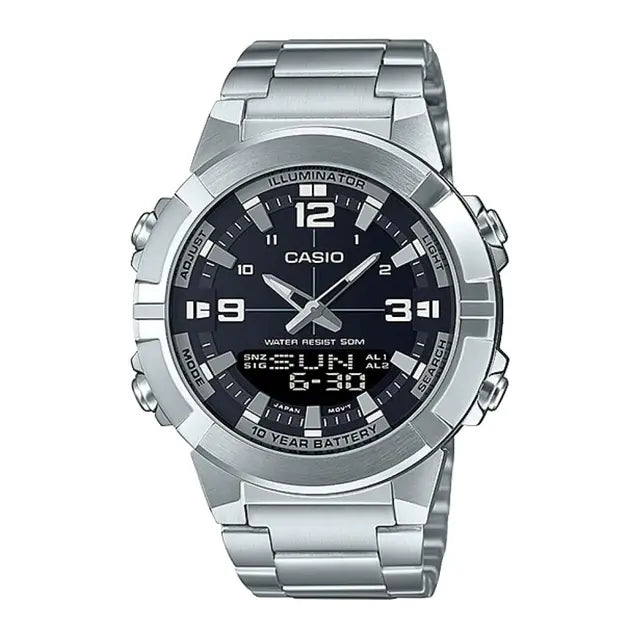 CASIO Analogue Digital Men’s Watch – Stainless Steel | Dubai Style