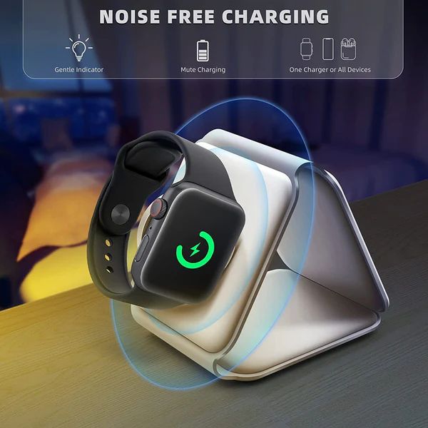 3-in-1 Wireless Charging Pad – iPhone, Watch & AirPods