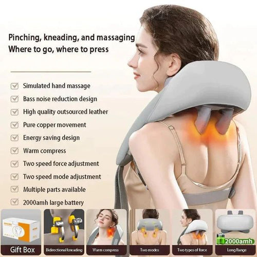 3D Head & Shoulder Kneading Massager – Deep Tissue Relief | UAE