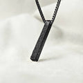 Ayatul Kursi Bar Necklace – Gold, Silver & Black | Islamic Jewelry UAE Black