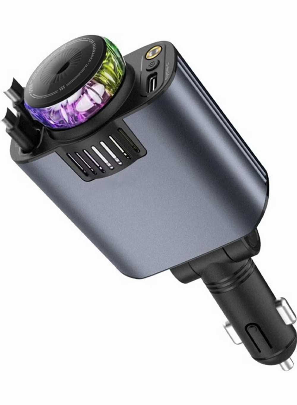 5in1 Starlight Retractable Car Charger with Car Aromatherapy
